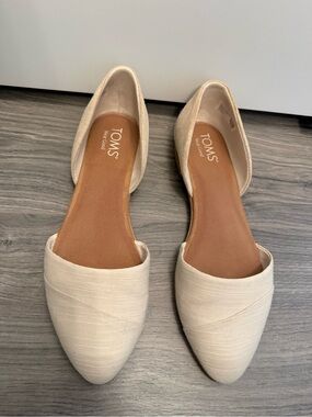 TOMS Women's D'Orsay Flats in Beige Cream